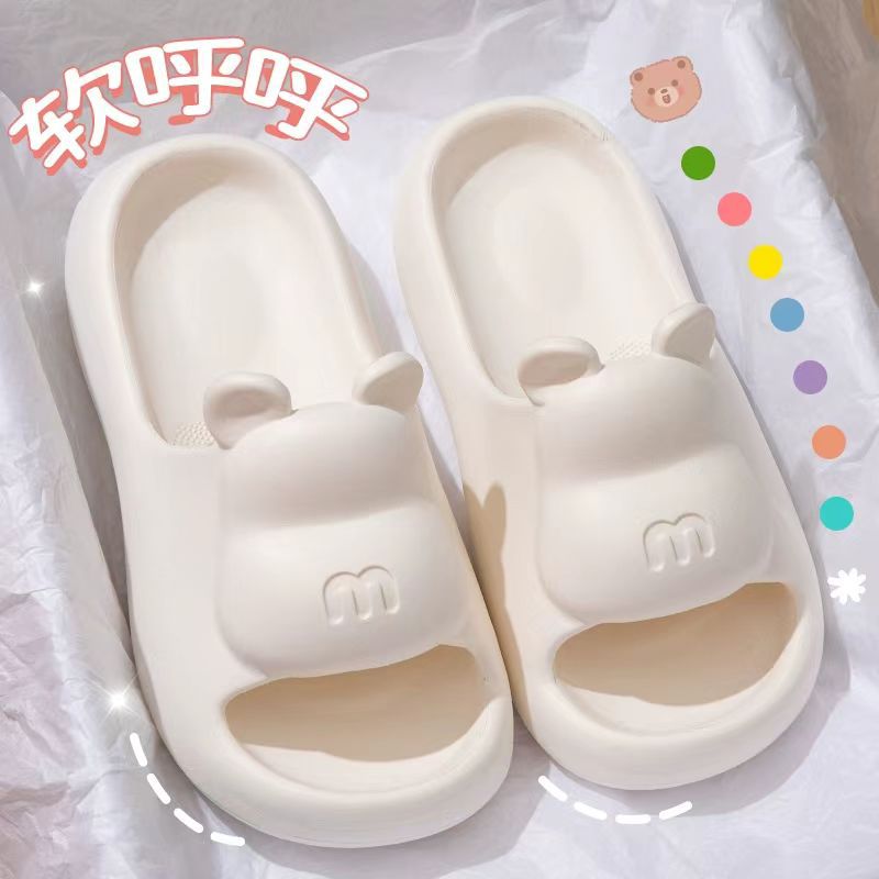 Little Bear Home Slippers Cartoon Slippers Couple Style Summer Sandals Douyin Welfare Products - Image 4