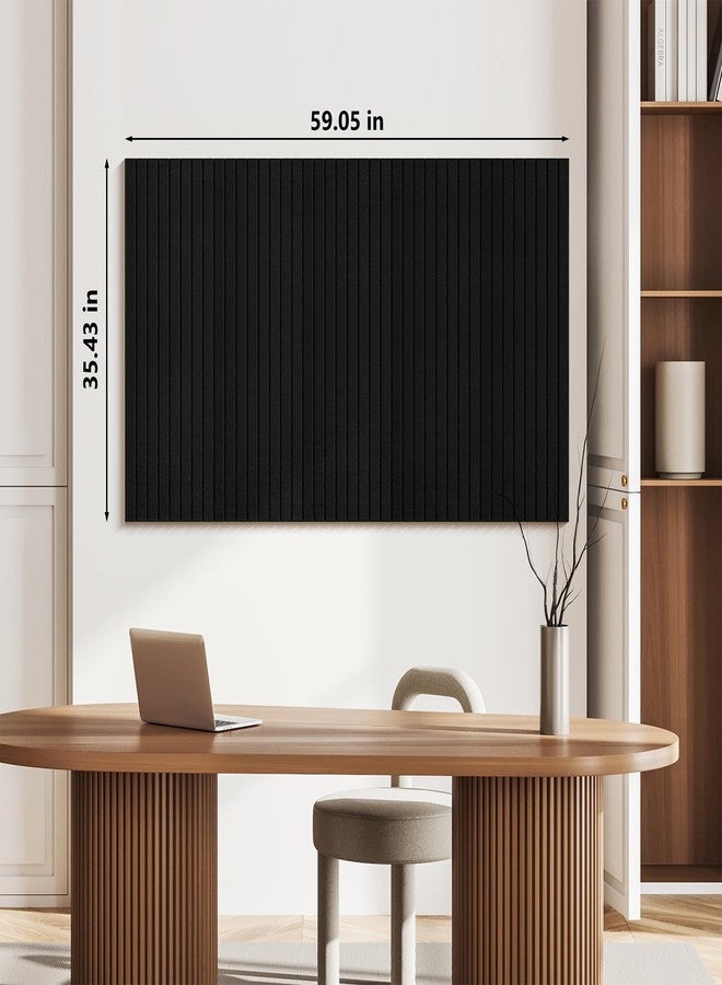 Enayplon Black Felt Board 59" x 36", Large Cork Board for Wall, Felt Wall Tiles 15 Pack, Bulletin Boards for Office, Home, Wall Decor, Pin Boards for Walls - Image 2