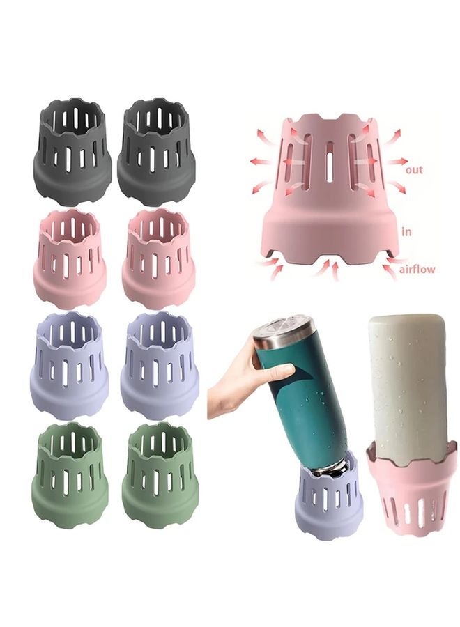 2 Pack Green Silicone Cup Drying Rack Space Saving Stackable Fast Drying Hygienic - Image 2