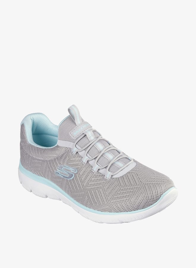 SKECHERS Womens Textured Slip-On Sports Shoes - SUMMITS - Image 2