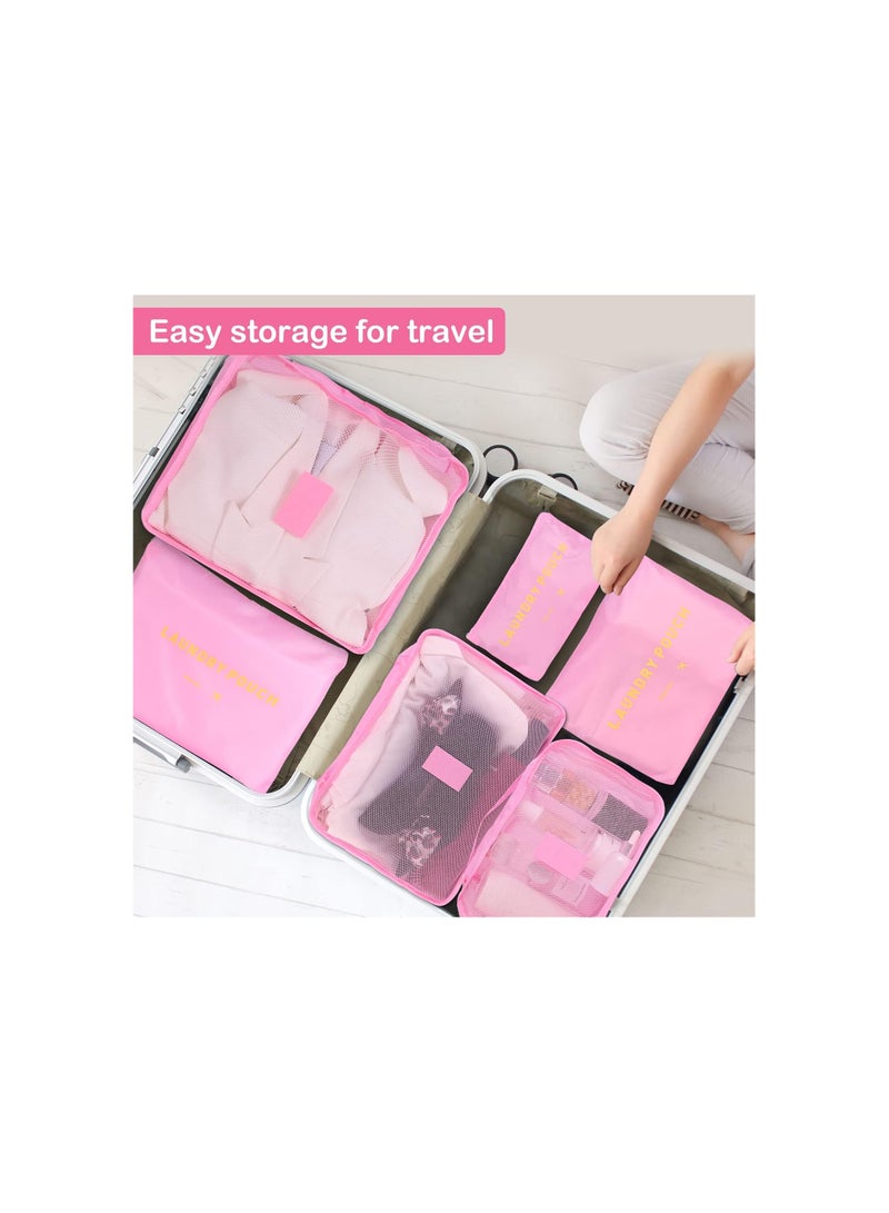 Mn 6Pcs Set Travel Luggage Organizer Packing Cubes Set Storage Bag Waterproof Laundry Bag Traveling Accessories - Image 4