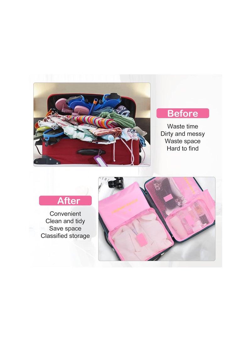 Mn 6Pcs Set Travel Luggage Organizer Packing Cubes Set Storage Bag Waterproof Laundry Bag Traveling Accessories - Image 2