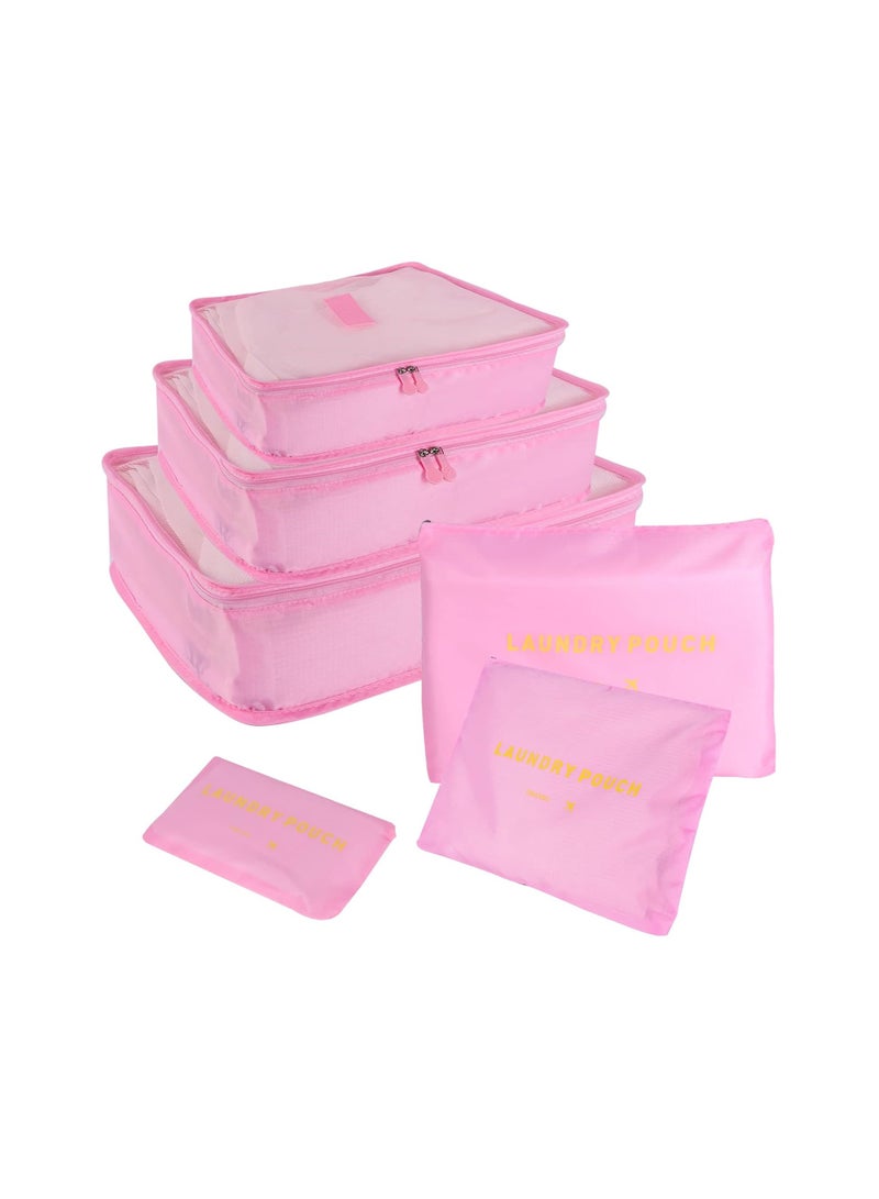 Mn 6Pcs Set Travel Luggage Organizer Packing Cubes Set Storage Bag Waterproof Laundry Bag Traveling Accessories - Image 1