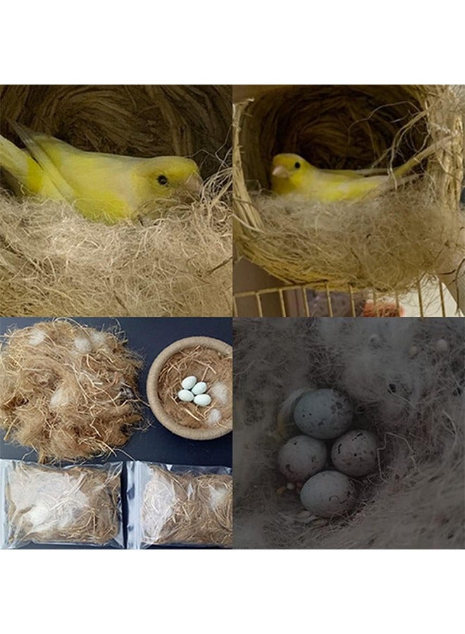 2 Pack Bird Nesting Material - Bird Nests Bedding Hummingbird Nesting Material Mixing Canary Nesting Material Finch Nesting Material Parakeet Nesting Materials for Cage,Gardens,Tree Trunks (80G) - Image 3