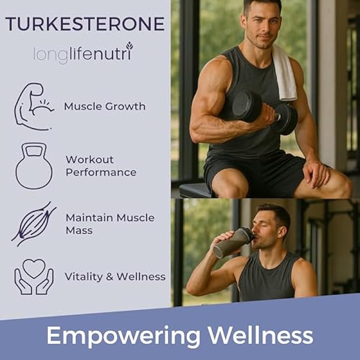 LongLifeNutri Turkesterone 1200mg – High Purity Ajuga Turkestanica for Strength, Recovery, & Muscle Growth, 120 Vegetarian Capsules, 2-Month Supply, Whole Herb Supplement, GMP Certified, Made in USA - Image 4