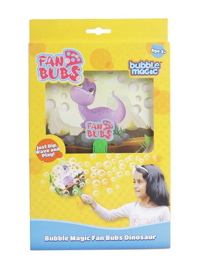 Bubble Magic Fan Bubs Dinosaur, Bubble Solution with Hand Fan for The Kids 3 Years and Above,Multicolor,FB50002 - Image 1