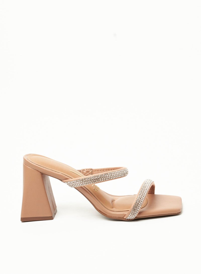 VIZZANO Block Heel Sandals for Women – Stylish Ladies Heels Sandals for Everyday Wear - Image 1