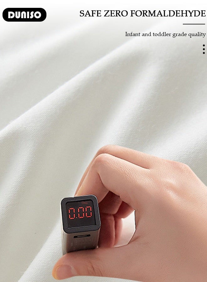 DUNISO وسادة نوم قابلة للغسل مريحة وقابلة للتنفس لدعم الرقبة - 2 قطعة وسائد سرير بغطاء قطن، وسادة ناعمة ومليئة بالهواء، وسادة مريحة لتخفيف آلام الرقبة والرأس والكتف - Image 4