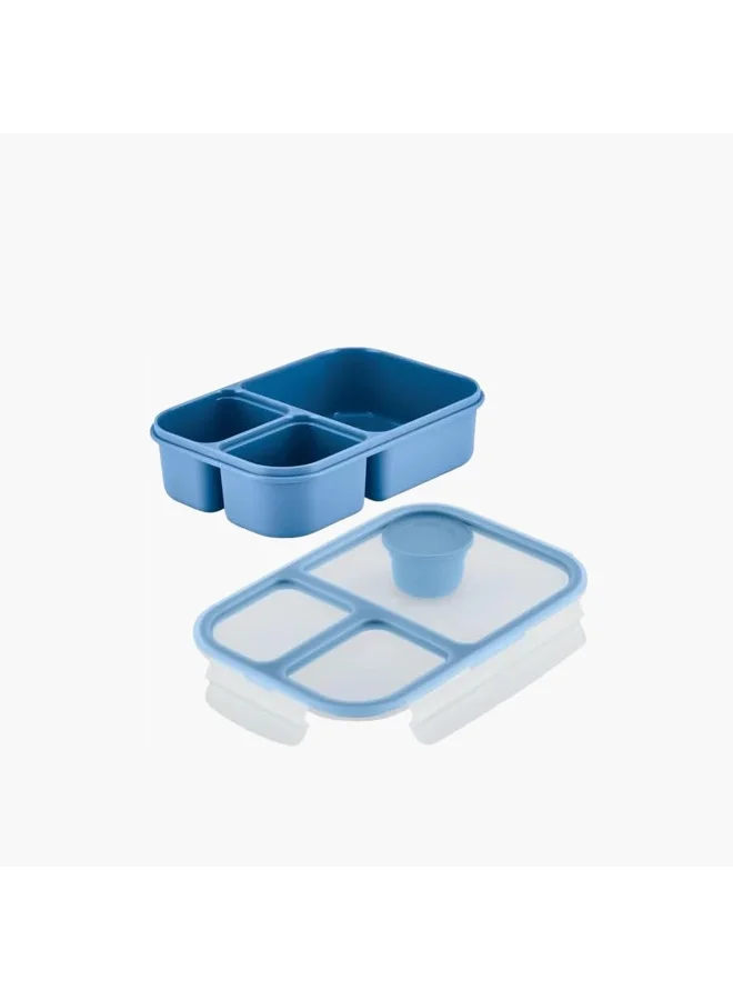 Locknlock LocknLock Solid Divided Lunch Box with Clip Lock Lid - 980 ml