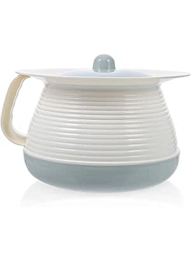 Portable Plastic Spittoon with Lid Covered Chamber Pot Night Urinal for Adults and Home Hospital Use - Image 1