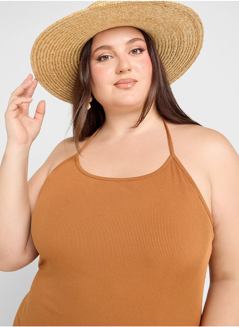 جينجر بلس Ribbed Knit Dress