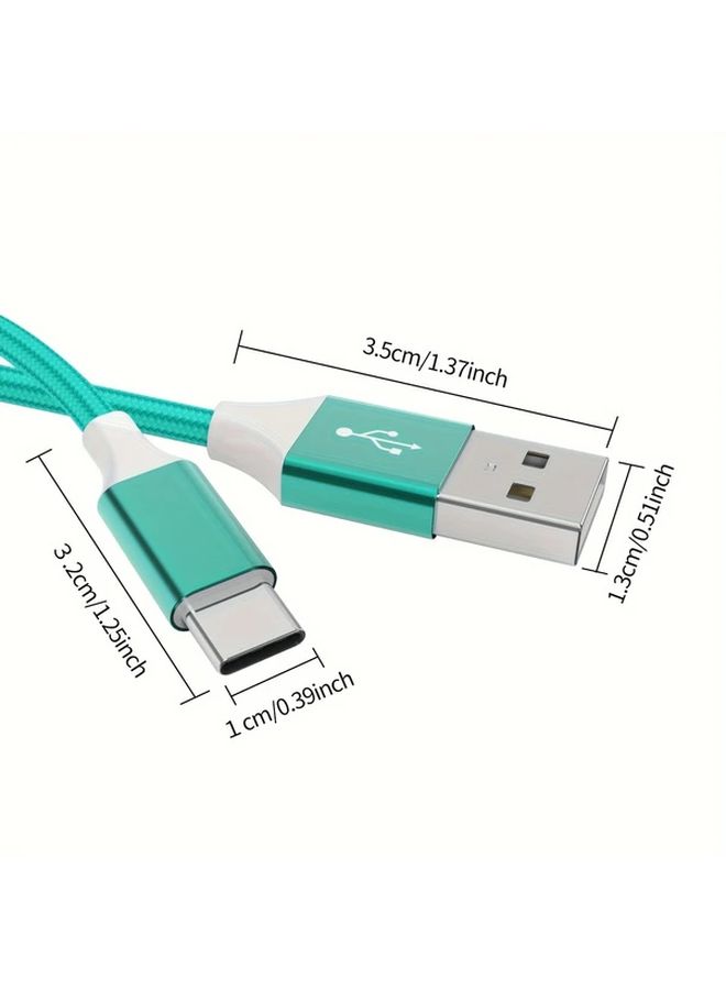 Nylon Braided USB C Cables 5 Pack Quick Charge Android Compatible - Image 2