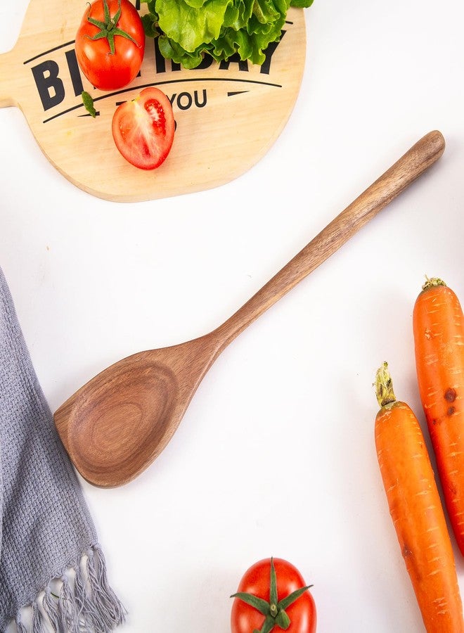 GinSent Large Wooden Spoon for Cooking,17 inch Big Wood Scoop Utensil for Deep Pot,Giant Acacia Wood Corner Spoon with Long Handle,Versatile Wood Spoons for Stirring,Flipping,Serving,Scraping - Image 5