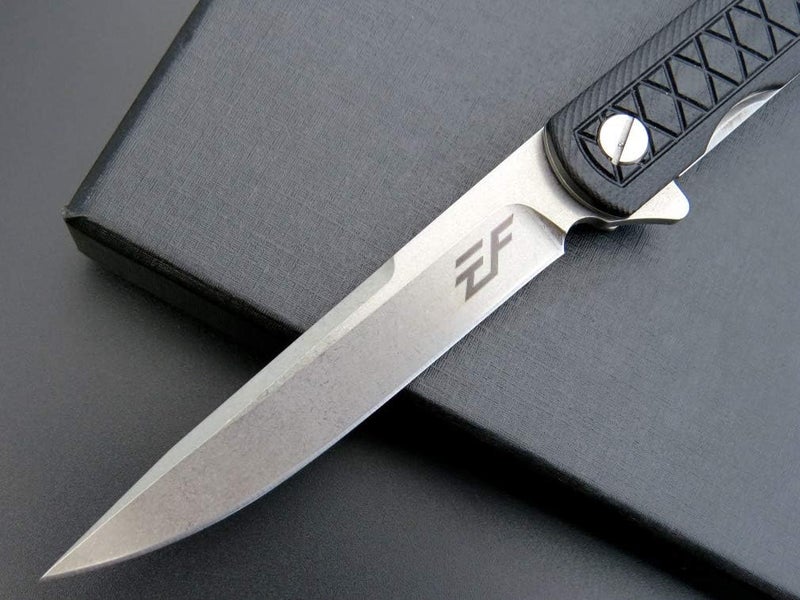 Eafengrow EF16 Folding Knife Flipper Ball Bearing Point D2 Blade G10 Handle with Pocket Clip Everday Carry Pocket Knife Liner Lock Camping Tactical Outdoor Multitool (Black) - Image 4