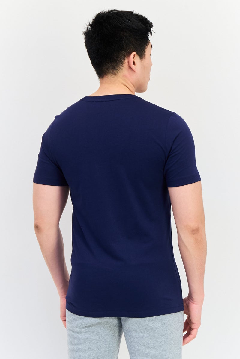 PUMA تي شيرت رياضي للرجال بأكمام قصيرة مناسب في الهواء الطلق، أزرق داكن - Image 3