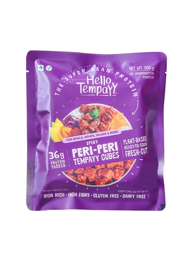 Tempeh Cubes, Spicy Peri Peri - 200g, India