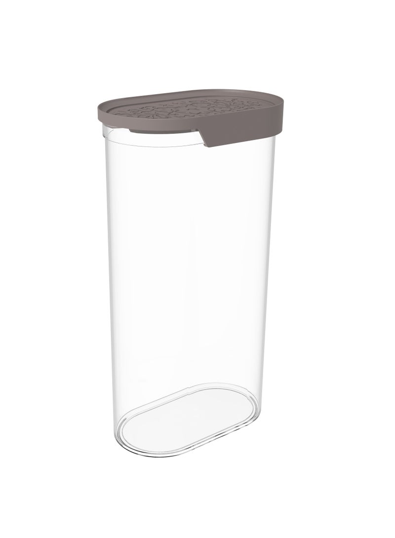 Biesse Plastic Oval Food Storage and Preserving with Brown lid 2.250L - Image 1