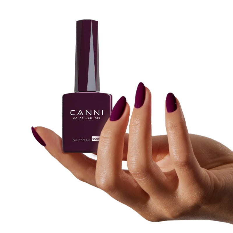 CANNI Dark Red Purple Gel Nail Polish, 1Pcs Burgundy Red Purple Color Nail Polish High Gloss Manicure Salon DIY - Image 5