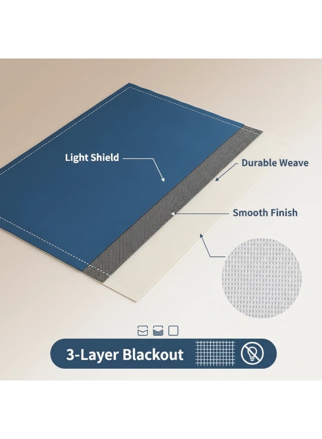 Y&D Blackout Upper Berth Bunk Bed Curtains Dormitory Room Lightproof Decorative Roommate Privacy Cover Canopy Photo Background Decor Backdrop Blackout Curtain 6 Panels with a Top - Image 4