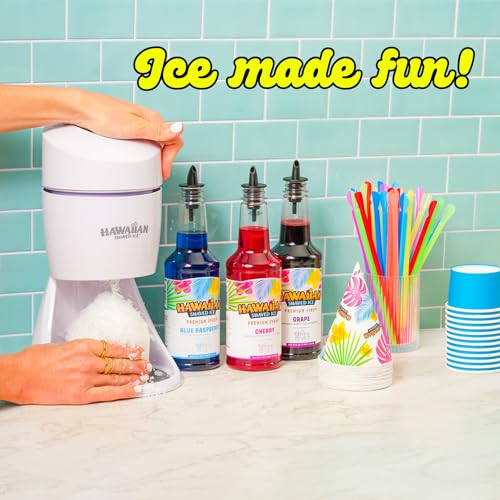 Hawaiian Shaved Ice S900A Made in USA Professional Fluffy Ice & Snow Cone Machine for Home Use - Complete Party Kit with Flavor Syrups - Image 2