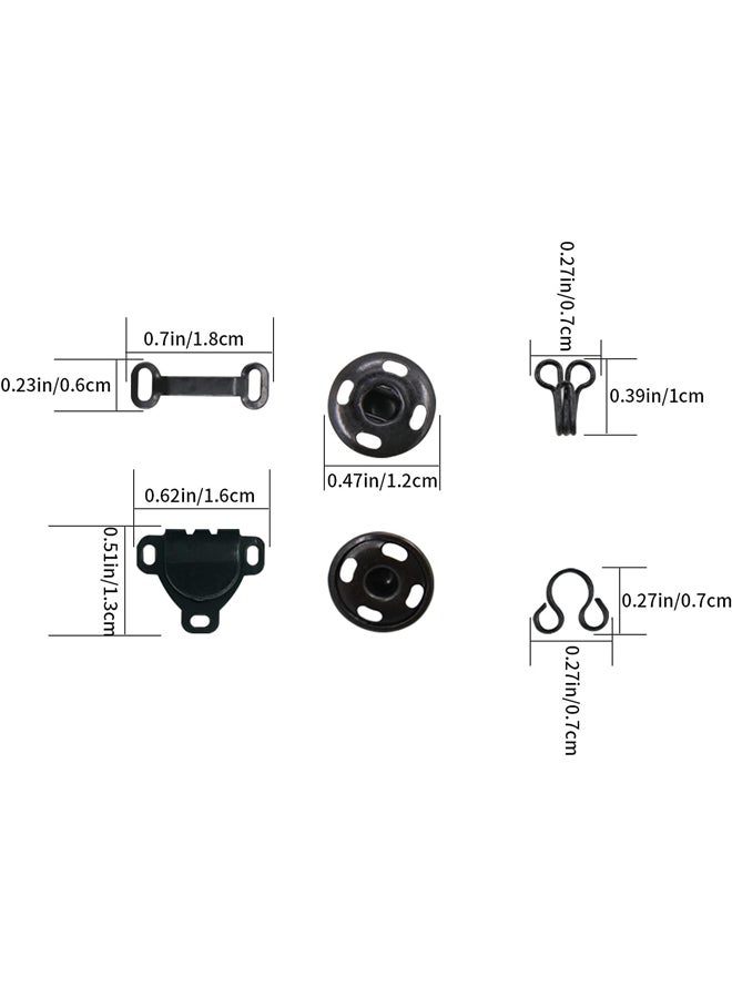 Hooks and Eyes Kit 100pcs 3 Patterns Sewing Skirts Hook and Eye Closure Metal Snap Buttons for Pants Dresses Bras Sewing Crafts  - Image 4