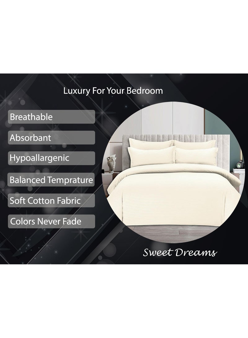 Hotel Duvet Cover Set 6 Pieces Cotton King Size Luxurious Bedding Set, Modern and Attractive Bedding Set with 1xFitted Sheet, 1xDuvet Cover, 4xPillow Cases - Image 2