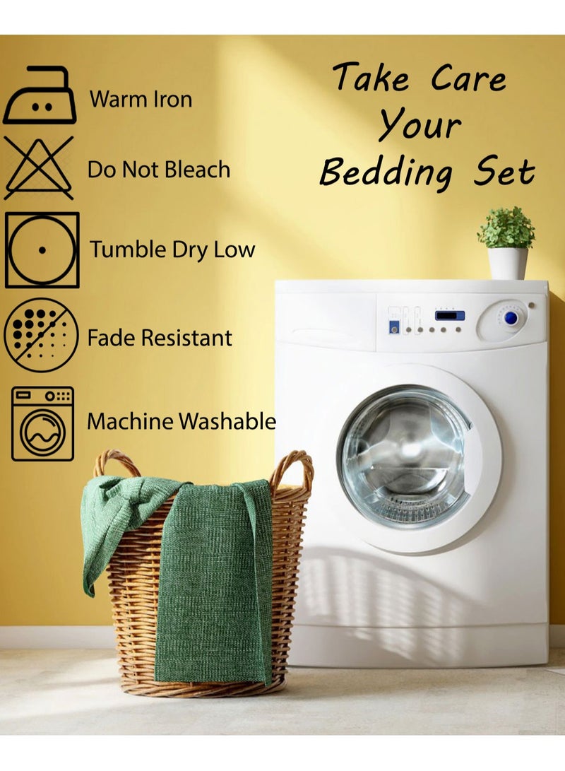 Hotel Duvet Cover Set 6 Pieces Cotton King Size Luxurious Bedding Set, Modern and Attractive Bedding Set with 1xFitted Sheet, 1xDuvet Cover, 4xPillow Cases - Image 4