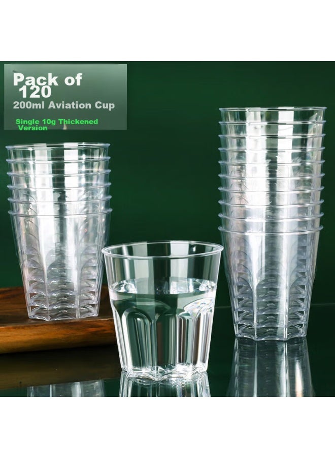 Canjiangjun Canchujun Aviation Cups, 120-pack, Disposable Cups, 200ml Transparent Water Cups, Thickened Crystal Cups, Beverage Cups, Tea Cups, Wine Gl - Image 1