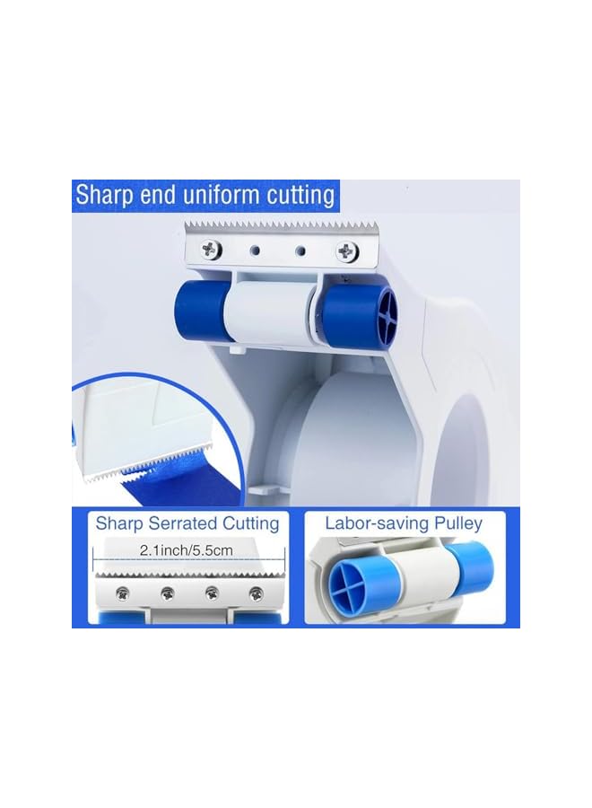 PROMASS Masking Paint Tape Applicator, Painters Tape Applicator with 5 Roll Blue Painter Tape, for Trim Window Door Frames, Quick and Precise Tape Cutting  - Image 3