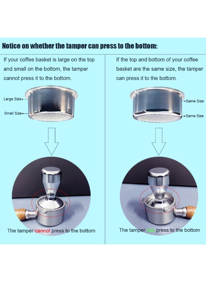 ديوموس الفولاذ المقاوم للصدأ القهوة التلاعب باريستا إسبريسو التلاعب 51 مم قاعدة حبوب القهوة الصحافة - Image 3