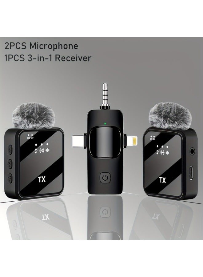 Neutral F11 Intelligent Noise Reduction Wireless Lapel Microphone Three-in-one Tiktok Microphone Outdoor Equipment - Image 4