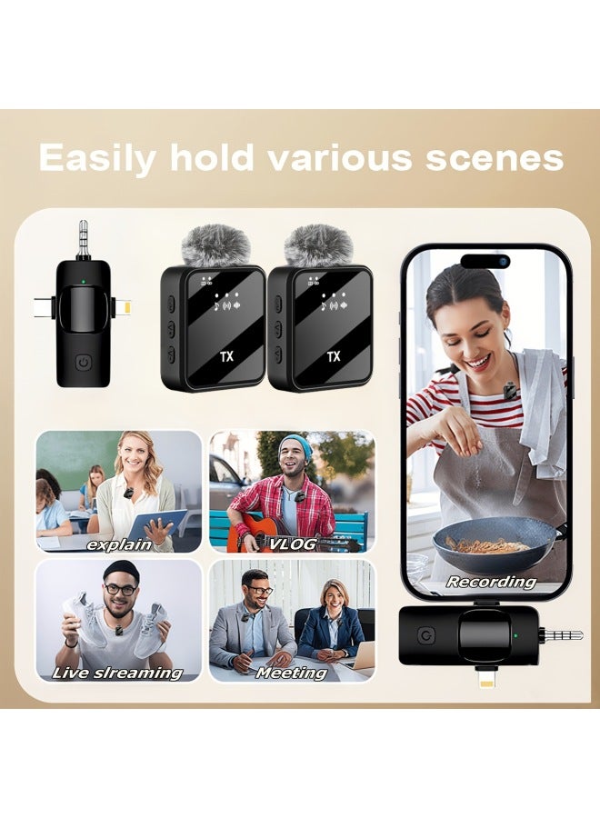 Neutral F11 Intelligent Noise Reduction Wireless Lapel Microphone Three-in-one Tiktok Microphone Outdoor Equipment - Image 3