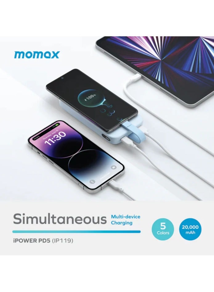 Momax Power Bank PD3 20000mAh 22.5W - Black - Image 5