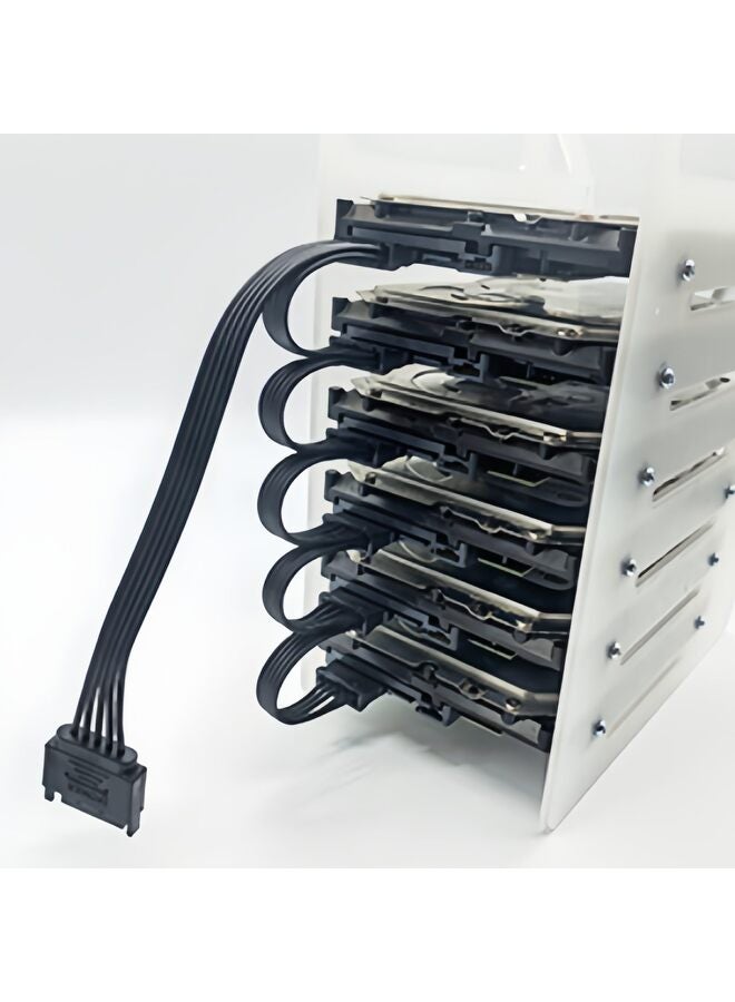 SATA Power Splitter Cable 6 Way, 15 Pin SATA to 6 for HDD?SSD?Optical Drives, sata Power Connector Supply Extension Cable Black - Image 5