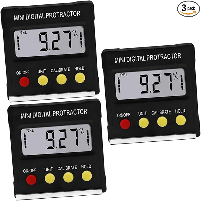 3 Pcs Mini Digital Inclinometer With Magnetic Base Electronic Protractor For Slope Measurement - Image 1