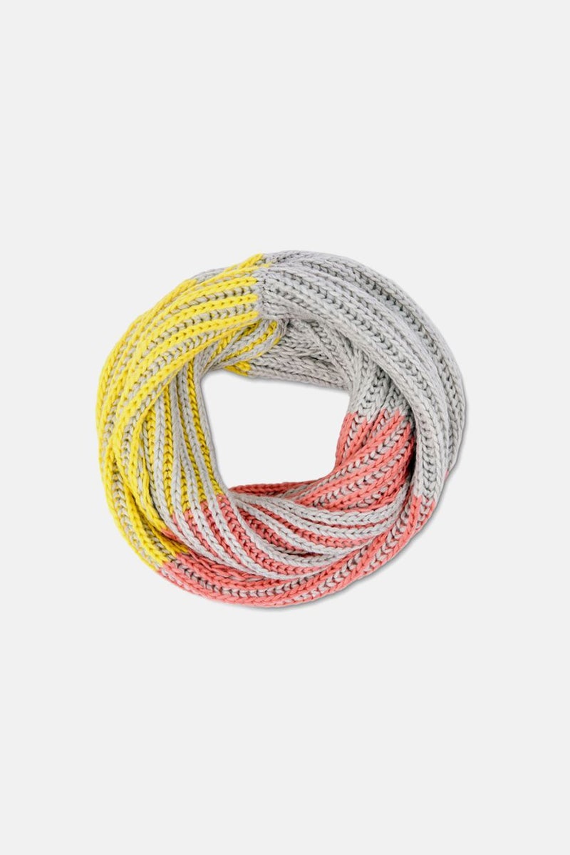 Tchibo Women Knitted Tube Scarf, Yellow and Pink  - Image 2