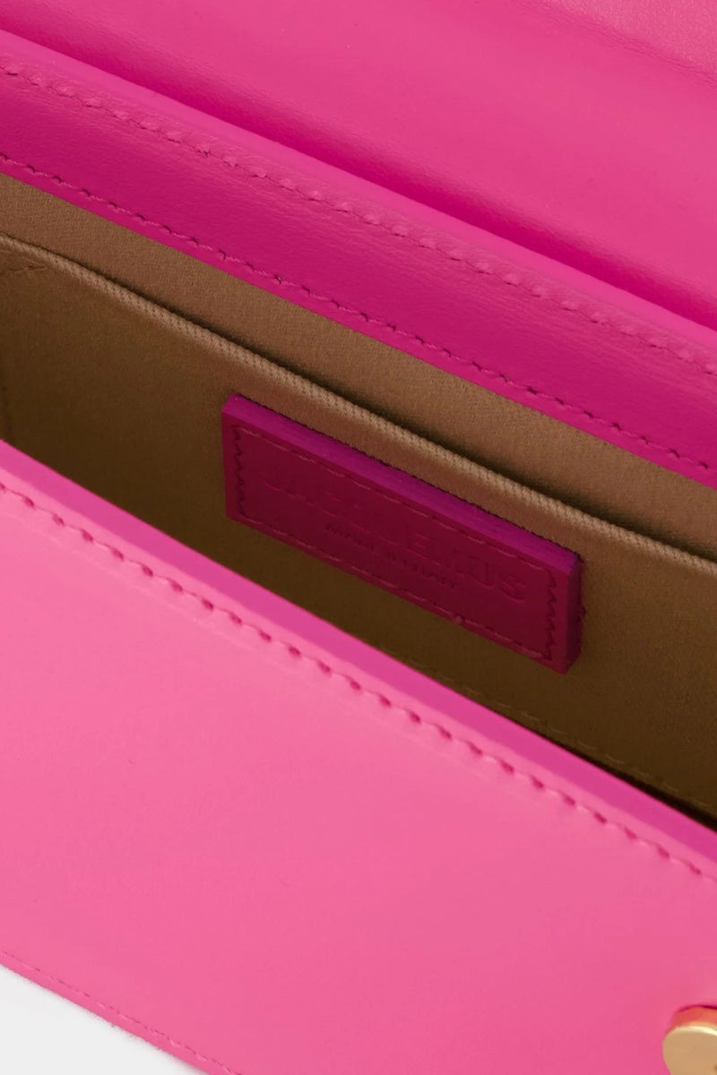 JACQUEMUS Le Chiquito Long Handbag Tote Bag Leather Flap Long With Crossbody Strap - Image 4