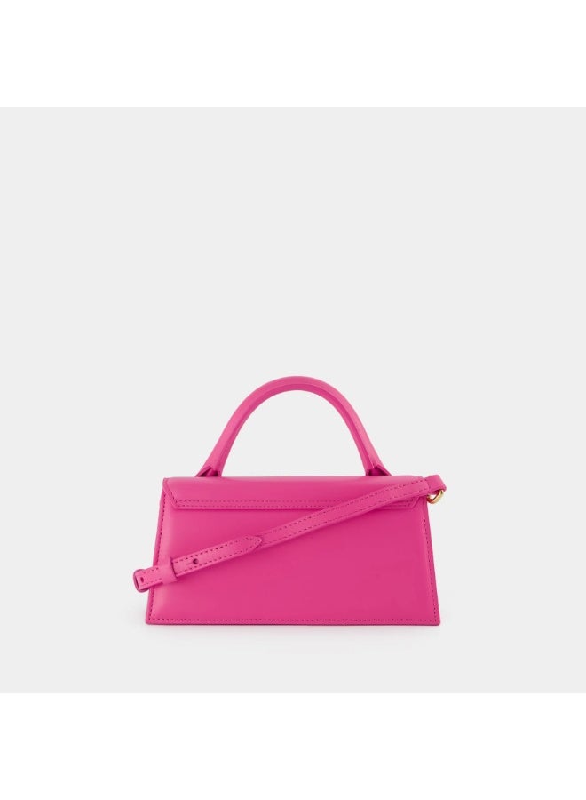 JACQUEMUS Le Chiquito Long Handbag Tote Bag Leather Flap Long With Crossbody Strap - Image 3