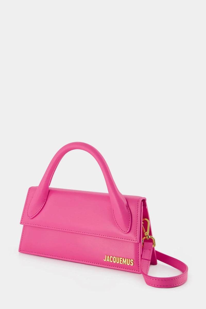 JACQUEMUS Le Chiquito Long Handbag Tote Bag Leather Flap Long With Crossbody Strap - Image 2