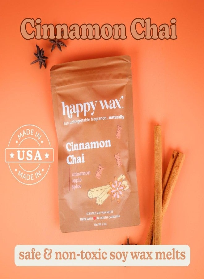 Happy Wax Cinnamon Chai Scented Bear Wax Melts - Natural Strong Fall Scented Infused with Essential Oils - Non Toxic - for use with Warmers - 4 oz Pouch - Image 5