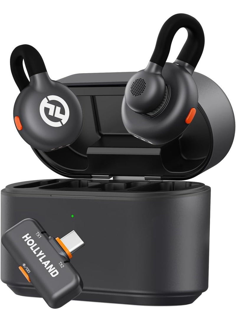 Hollyland Lark M2S Wireless Lavalier Microphone with USB-C for iPhone 15/16 & Android, Titanium Clip, Plug & Play, Noise Cancelling, 300m Range, 27H Battery – Vlogging & YouTube - Image 1