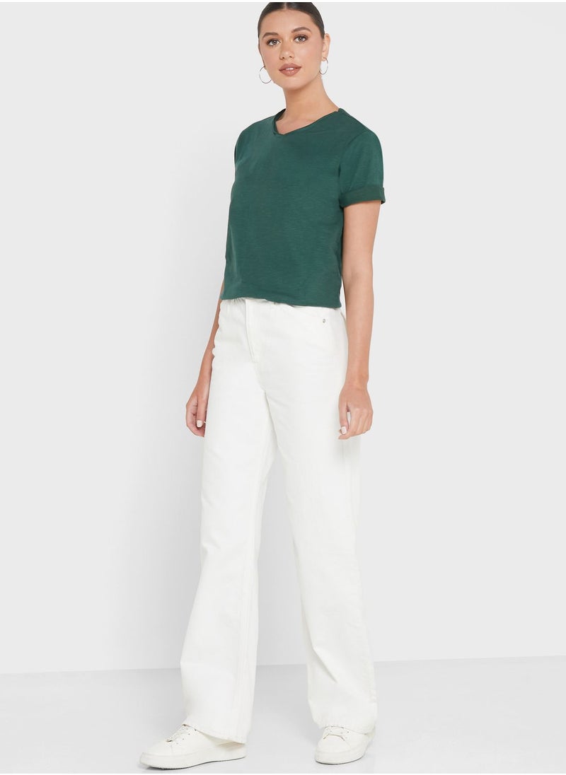 trendyol - Essential V-Neck T-Shirt - Image 1