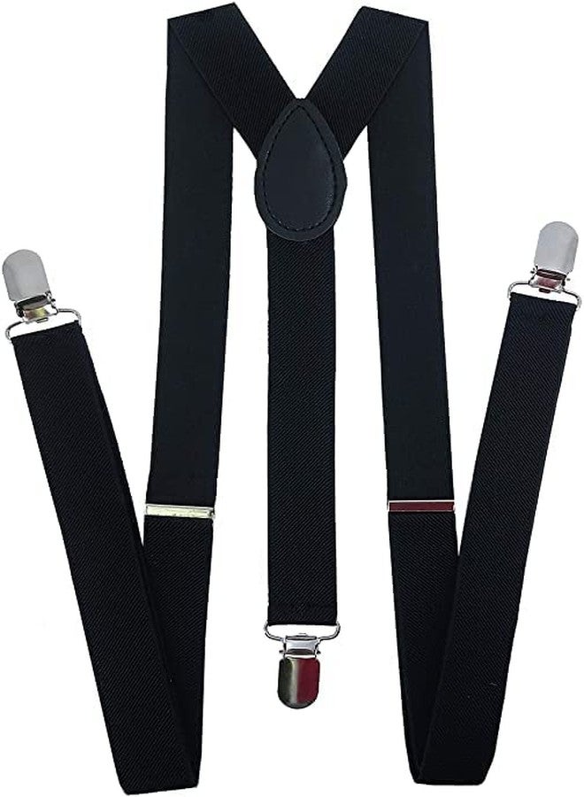 CLOTHERA Adjustable Elastic Y Back Style Suspenders for kids above 5yrs onwards (Black) - Image 1