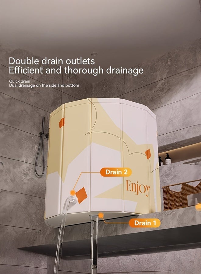 XiuWoo Portable Foldable Ice Bath Tub for Athletes Fast Muscle Recovery Cold Water Therapy Ice Plunge Tub Suitable for Home Outdoors Gyms Large Capacity Quick Opening without Installation 200L - Image 5