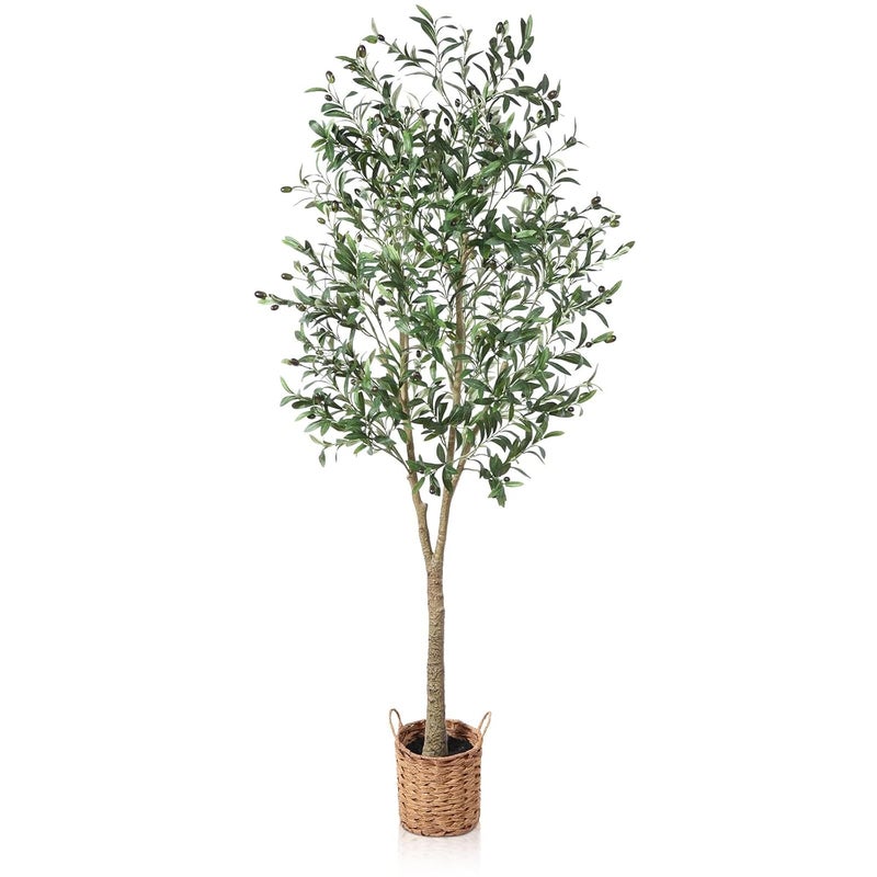 Artificial Tropical PlantsOlive Tree with Lifelike Olive Branches and FruitsPerfect Lifelike Artificial Tree for Modern Home Decor indoor and out doorOfficePerfect Housewarming Gift CU 150