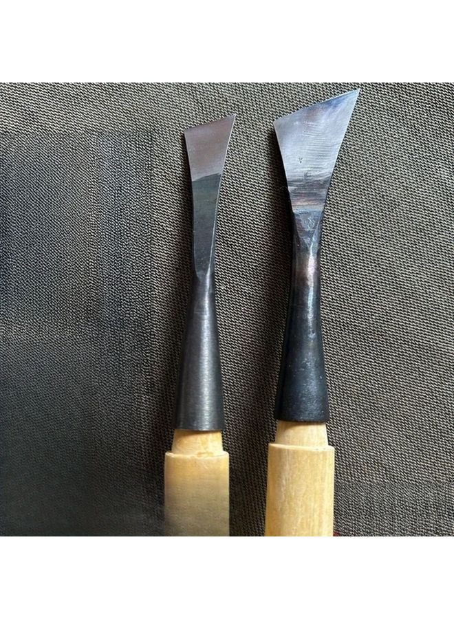 2 Pc Handcrafted Metal Wood Carving Knives High Quality Manual Woodworking Tools With Precision Engineered Blades For Sculpting Shaping And Detailing Durable Non Electric Carving Tools For Professional Hobbyist Woodworkers - Image 4