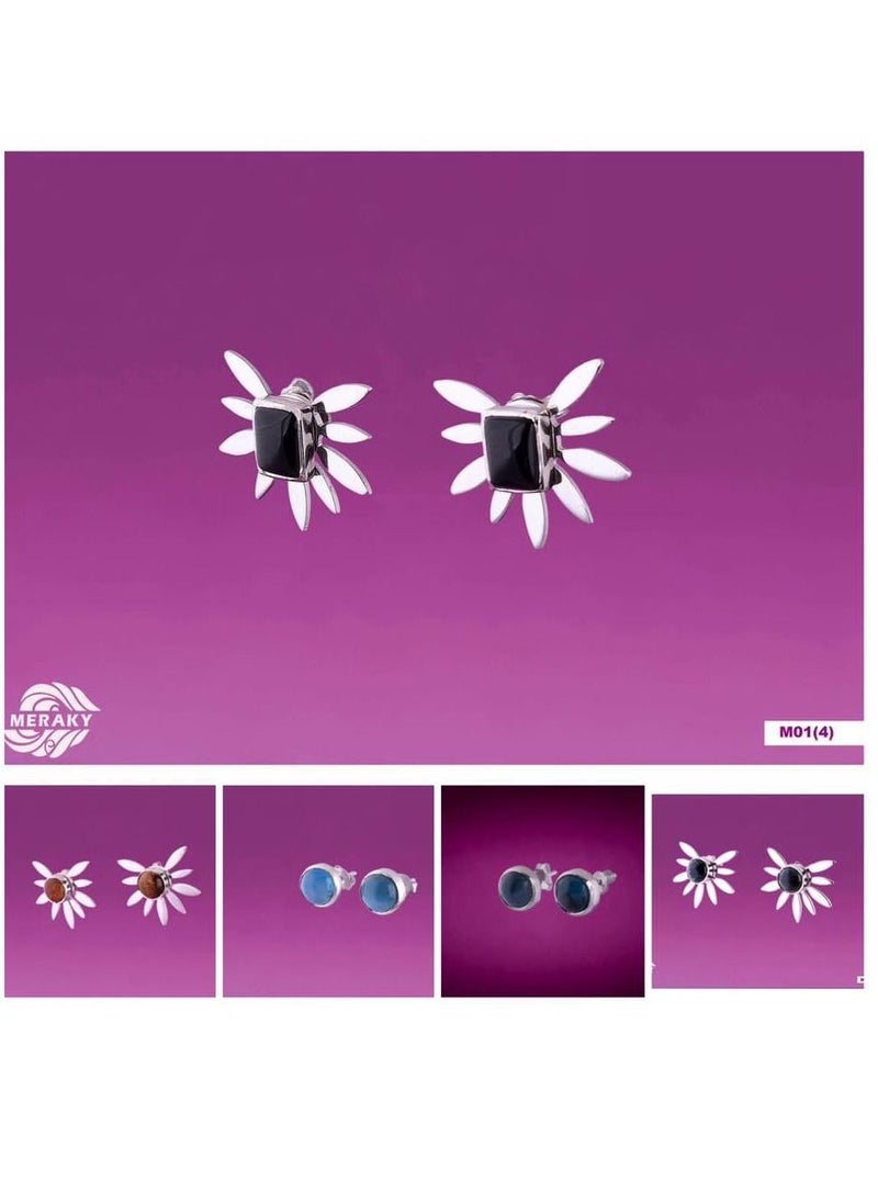 MERAKY Unique handmade 950 sterling silver earrings  - Image 1