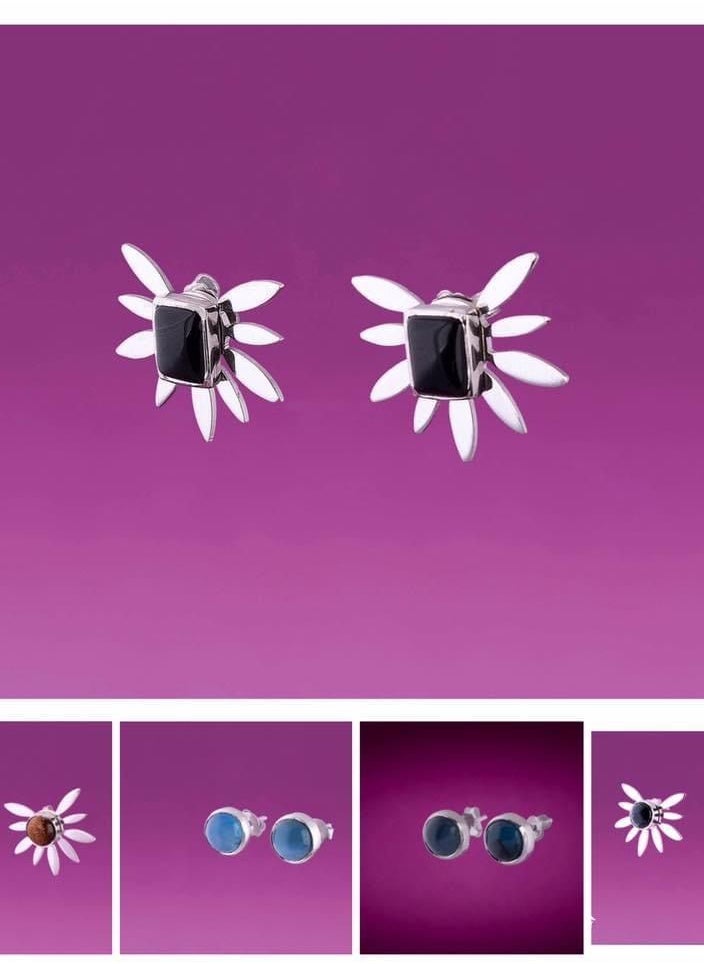 MERAKY Unique handmade 950 sterling silver earrings  - Image 2