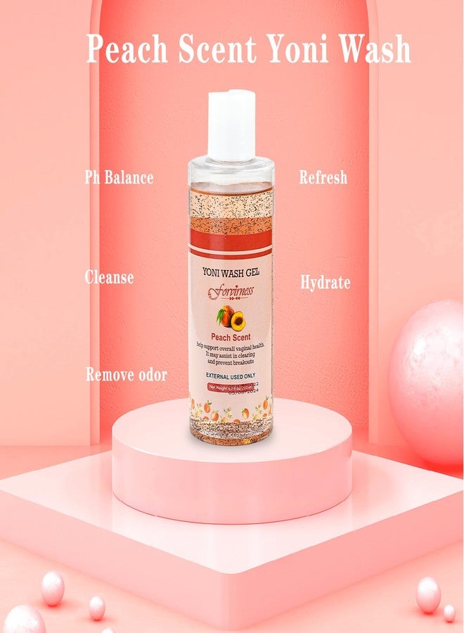 forvirness Natural Feminine Wash Yoni Oil Set, Body Cleanser with Cleaning Factor, Yoni Wash for Women pH Balance,1 fl.oz Peach Feminine Oil & 6.7 fl.oz Intimate Cleanser - Image 4