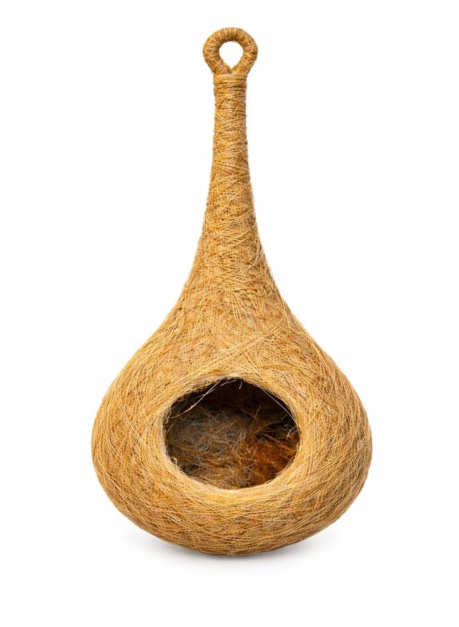 TRISHILP Natural Handwoven Coir Bird Nest House| Eco Friendly,Water-Resistant & Sun-Protected | Hanging Bird House for Balcony, Garden & Trees | Safe Shelter for Small Birds - Image 1
